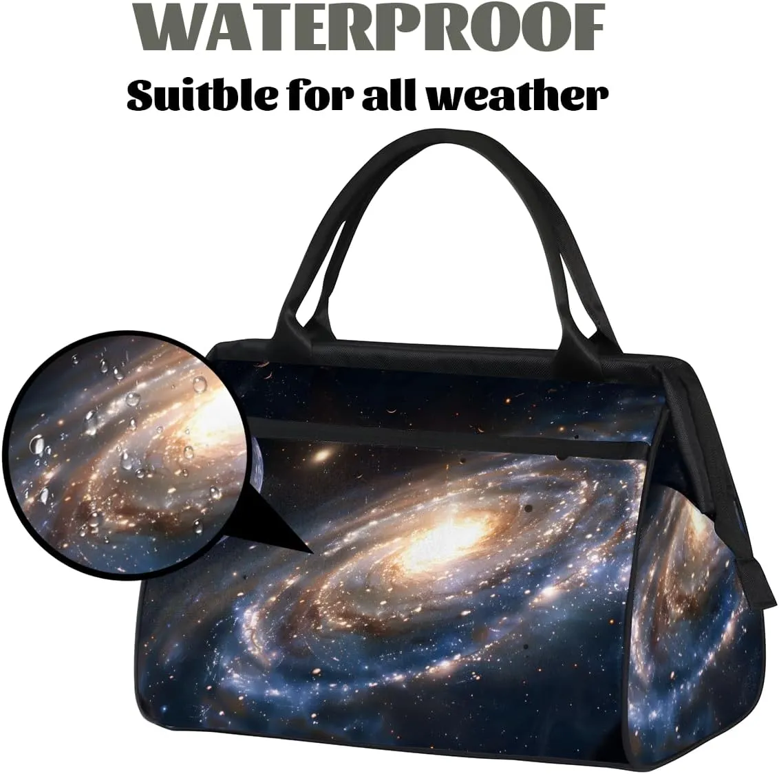 Abstract Art Universe Nebula Weekender Overnight Bag for Women Waterproof Carry On Travel Duffle Bags with Pocket Lightweight Sports Gym Tote Bag Large Luggage Workout Personal Item Hospital Bags