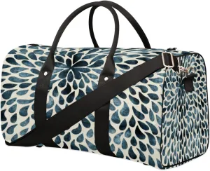 Abstract Pattern Travel Duffel Bag, Water Droplet Sports Tote Gym Bag, Foldable Weekender Overnight Bag, Luggage Handle Bag for Women Men