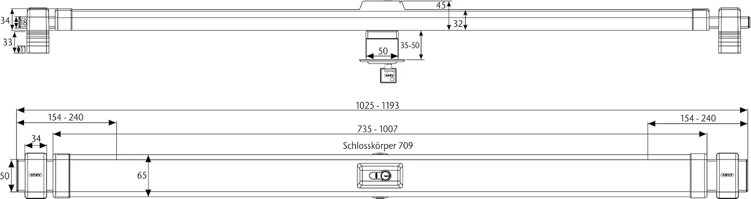 ABUS Bolt for Home and Apartment Doors PR2700, 490934