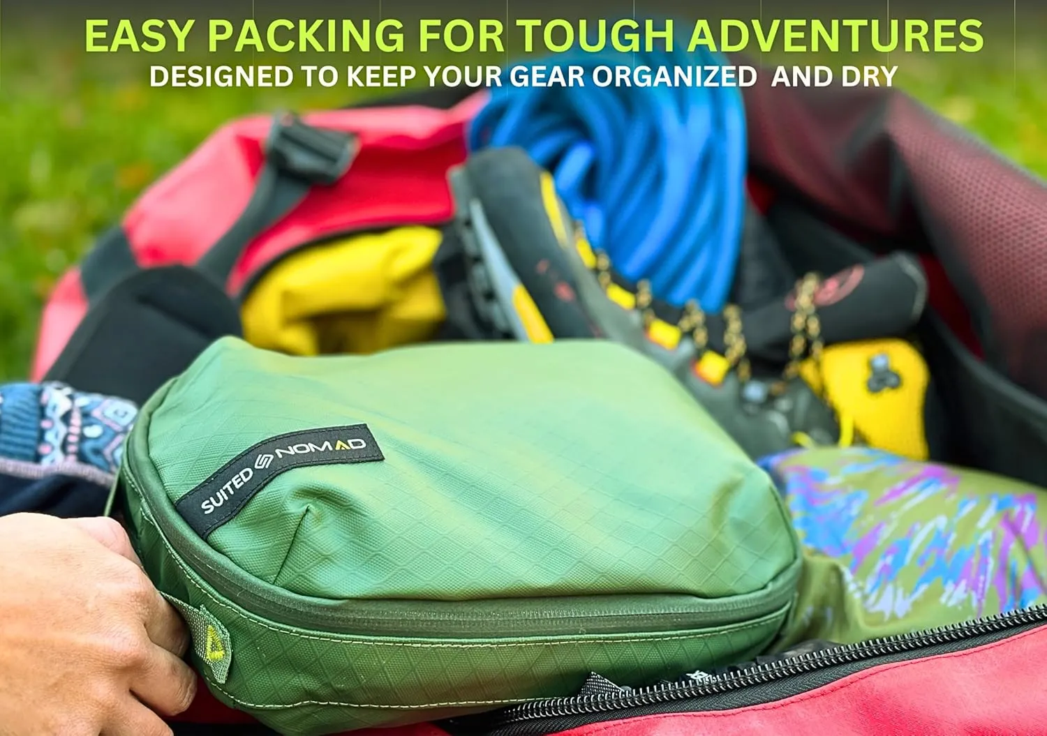 Adventure Travel Packing Cubes, IP65 Water&Dust Proof Organizer Wet Bags