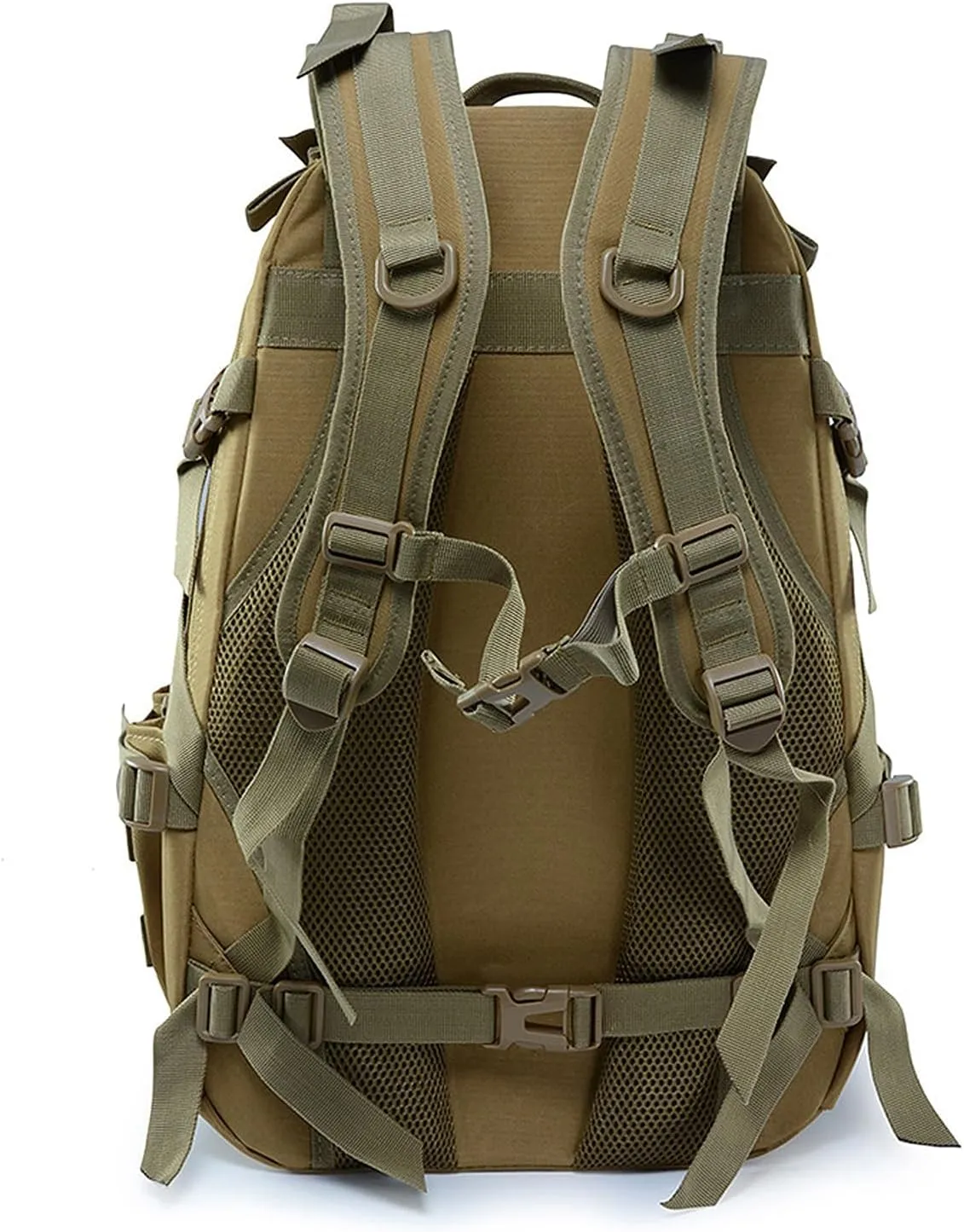 aiGear Tactical Backpack for Men, 25L Military Backpack, 3-Day Bug Out Bag for Camping Hiking Hunting with Molle System Army Daypack (25L Khaki)