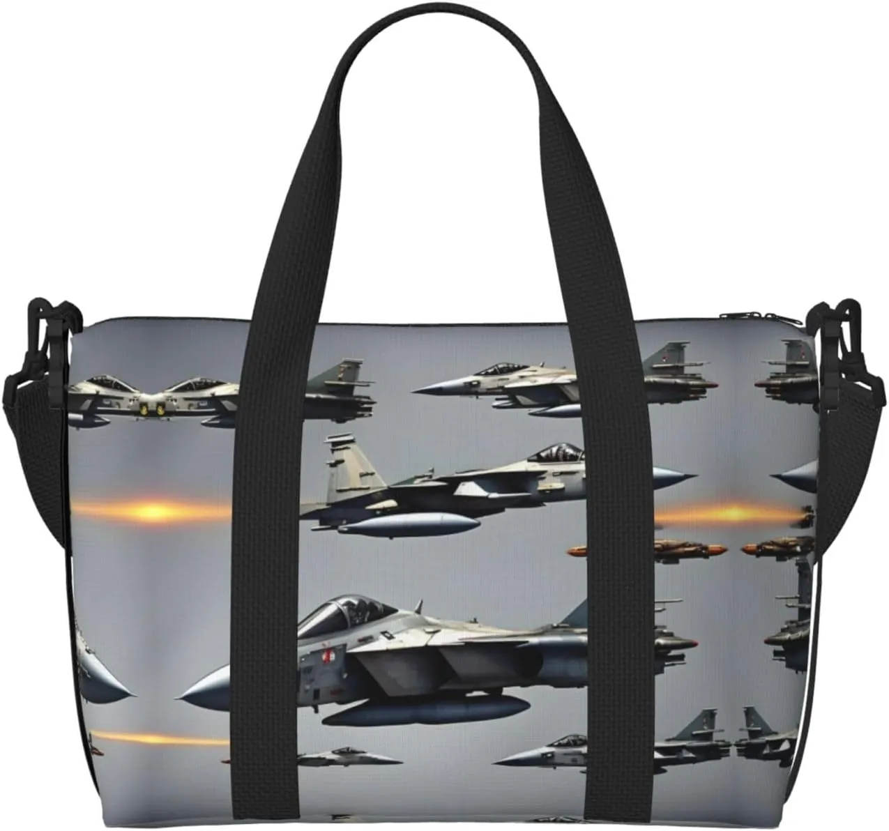 Aircraft Fighter Jets print Womens travel bags, weekender carry on for women, sports Gym Bag, Overnight Carry on Bag