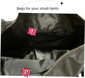 Airplane Travel Duffel Bag, Sports Tote Gym Bag for Men and Women, Weekender Overnight Carry on Luggage Bag,Black