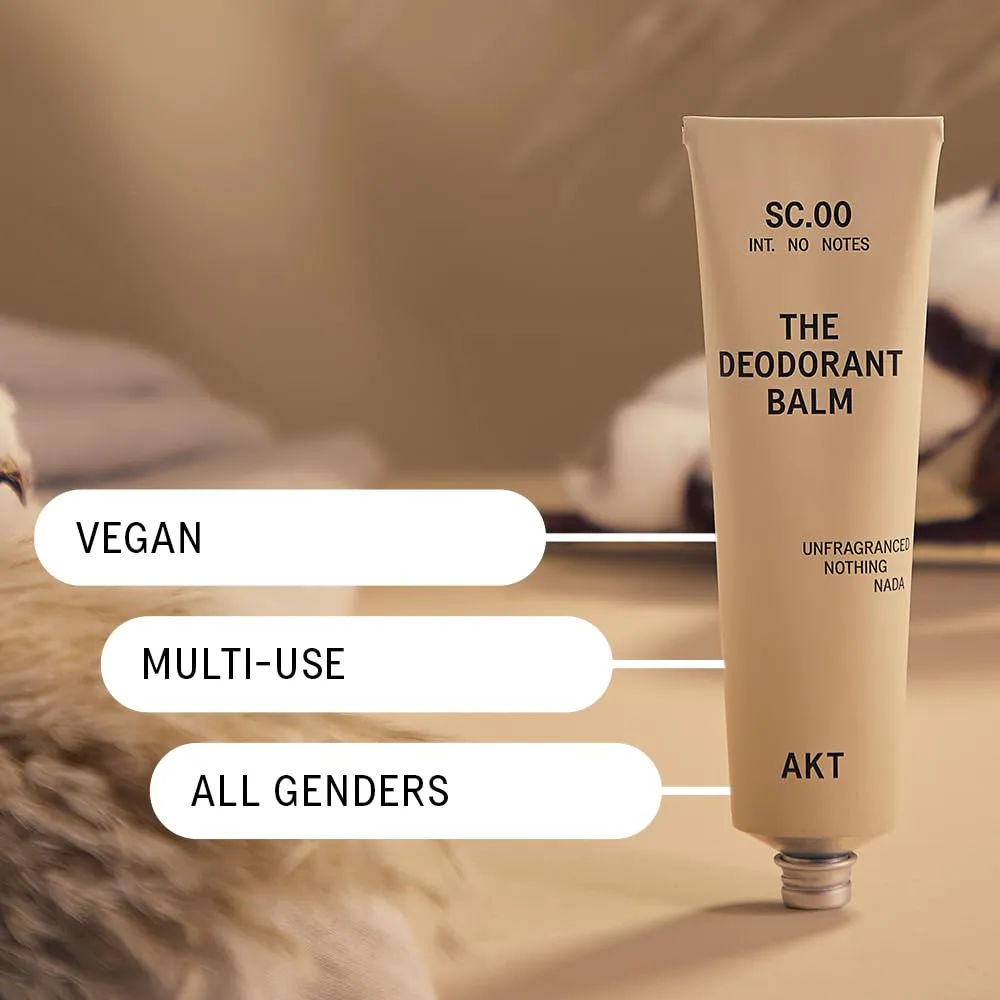 AKT Deodorant Balm 1.7 Fl Oz, Natural Deodorant for Men and Women, Award-Winning, Multi-use, Fragrance Free Cream Deo Without Aluminum, Suitable for Sensitive Skin, Plastic Free, All Genders