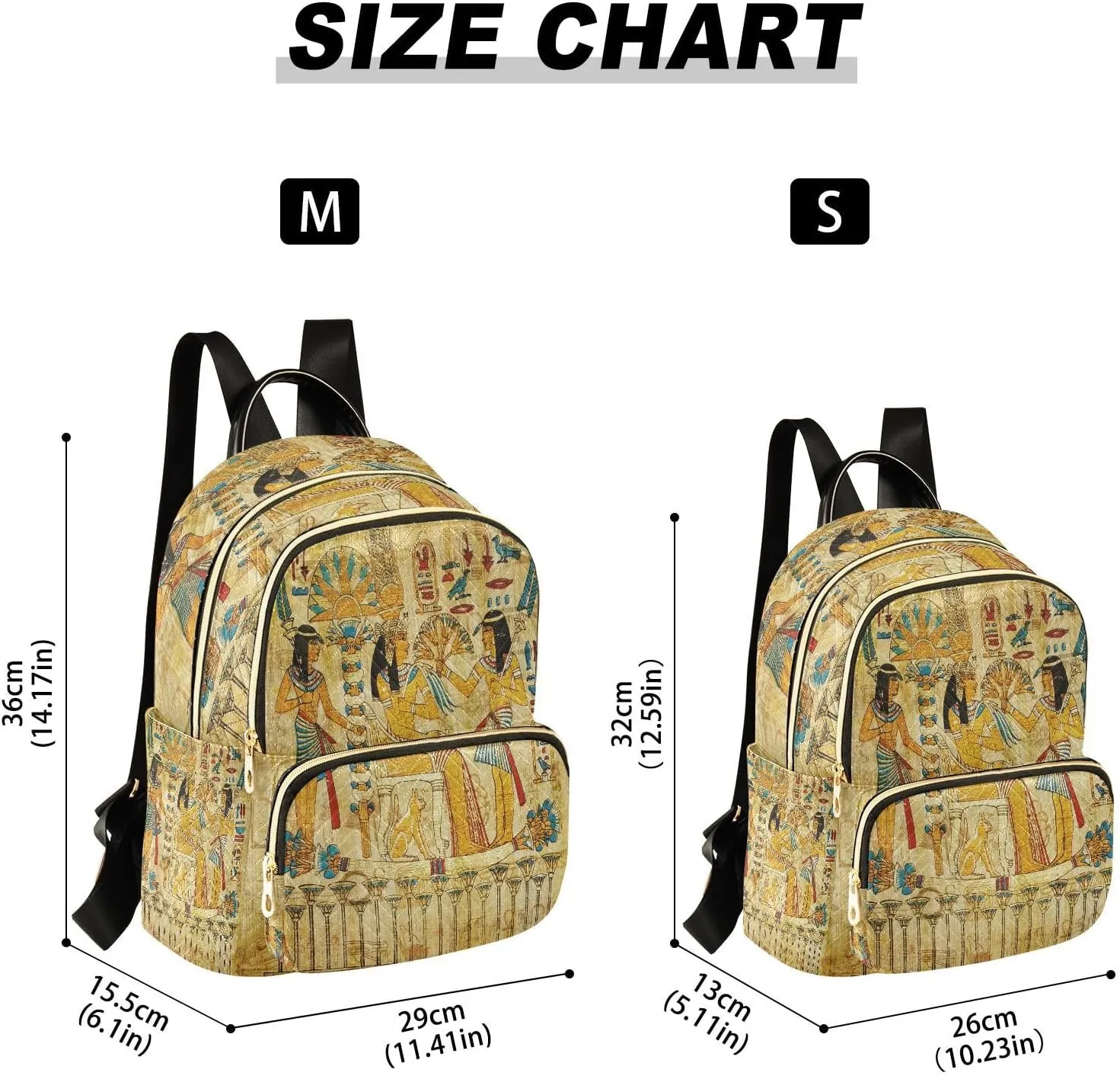 ALAZA Old Culture Egyptian Women Backpack Purse Ladies Fashion Shoulder Bag Daypack Travel Bag 10L