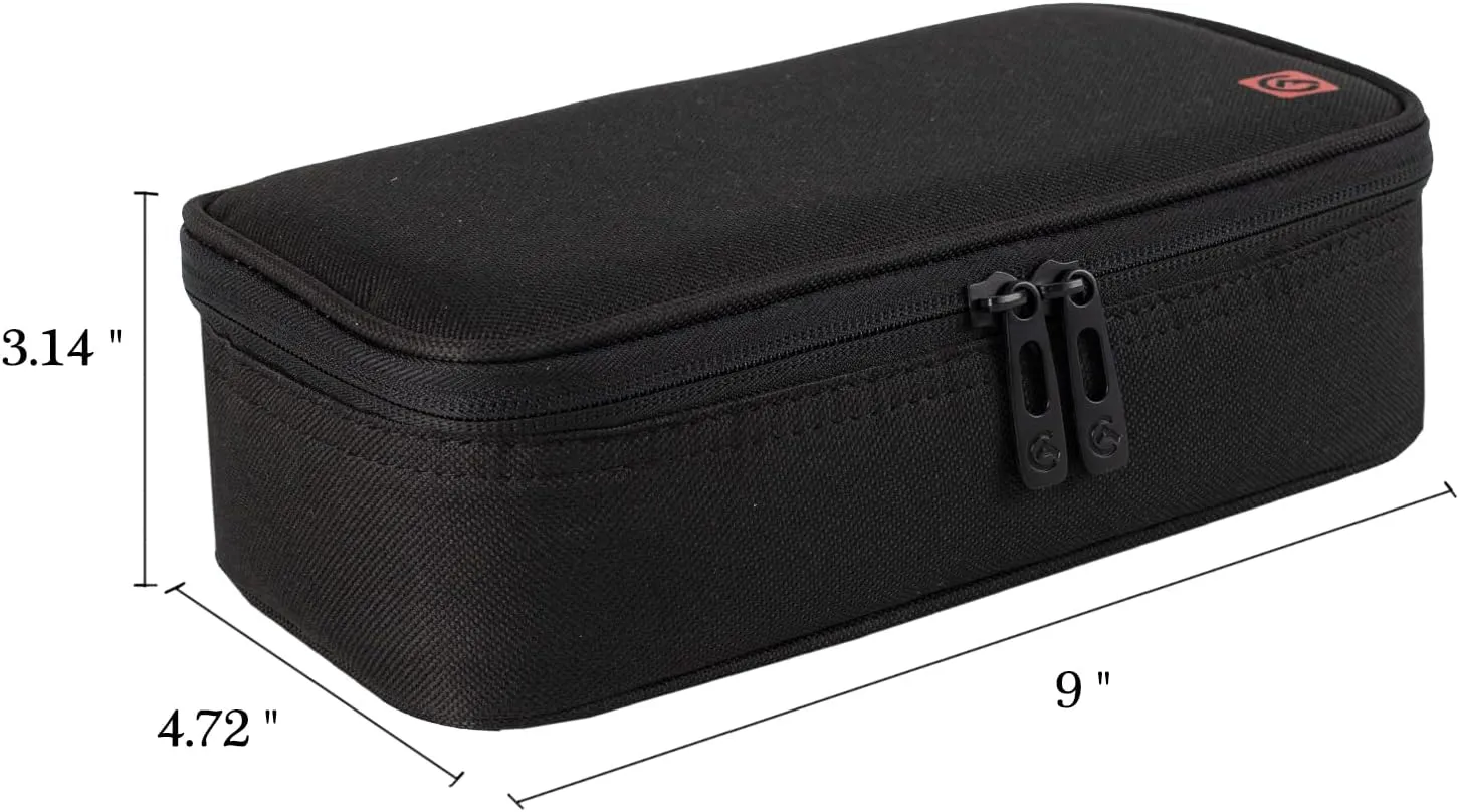 ALLCAMP Insulin Cooler Travel Case for Diabetic Organize Medication with 4 Ice Packs Black(9X 4.72x 3.14 inches)