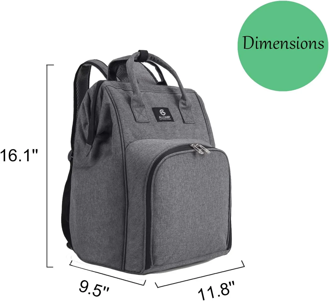 ALLCAMP OUTDOOR GEAR Picnic Backpack for 2 Person W/ Fleece Blanket, Plates and Cutlery Set