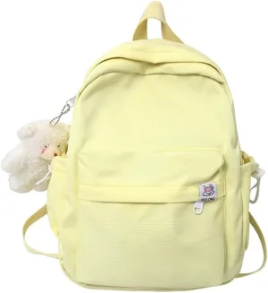 ALTALIVA Mini Kawaii Cute Aesthetic Shoulder Backpack for Women Laptop Daypack Traveling Daily Routine Bag (Yellow)
