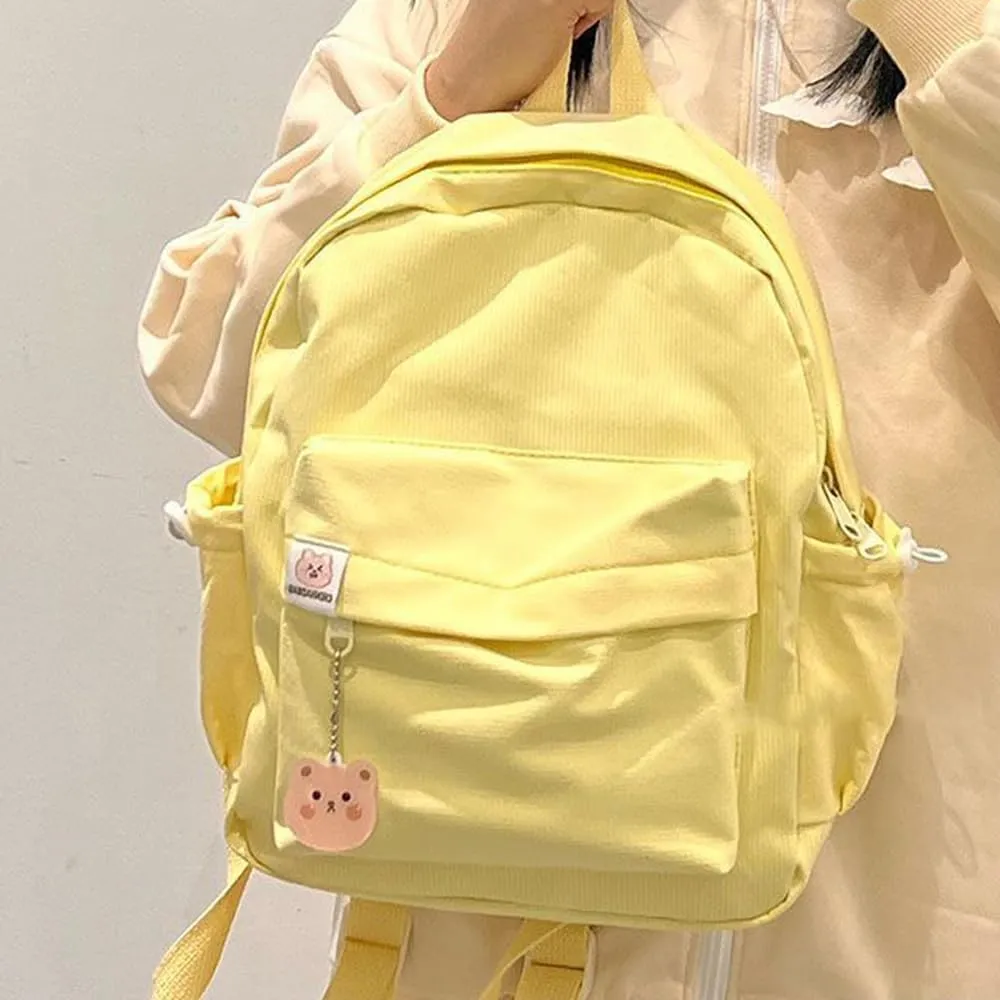 ALTALIVA Mini Kawaii Cute Aesthetic Shoulder Backpack for Women Laptop Daypack Traveling Daily Routine Bag (Yellow)