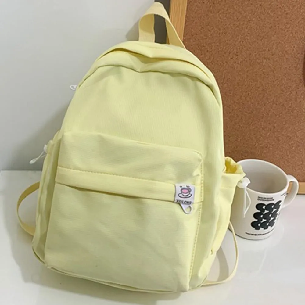 ALTALIVA Mini Kawaii Cute Aesthetic Shoulder Backpack for Women Laptop Daypack Traveling Daily Routine Bag (Yellow)