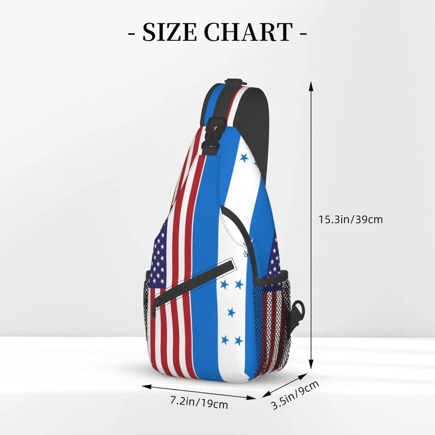 American Honduras Flag Hiking Daypacks Cross-body Sling Backpack for Men Women Outdoor Cycling Hiking Travel