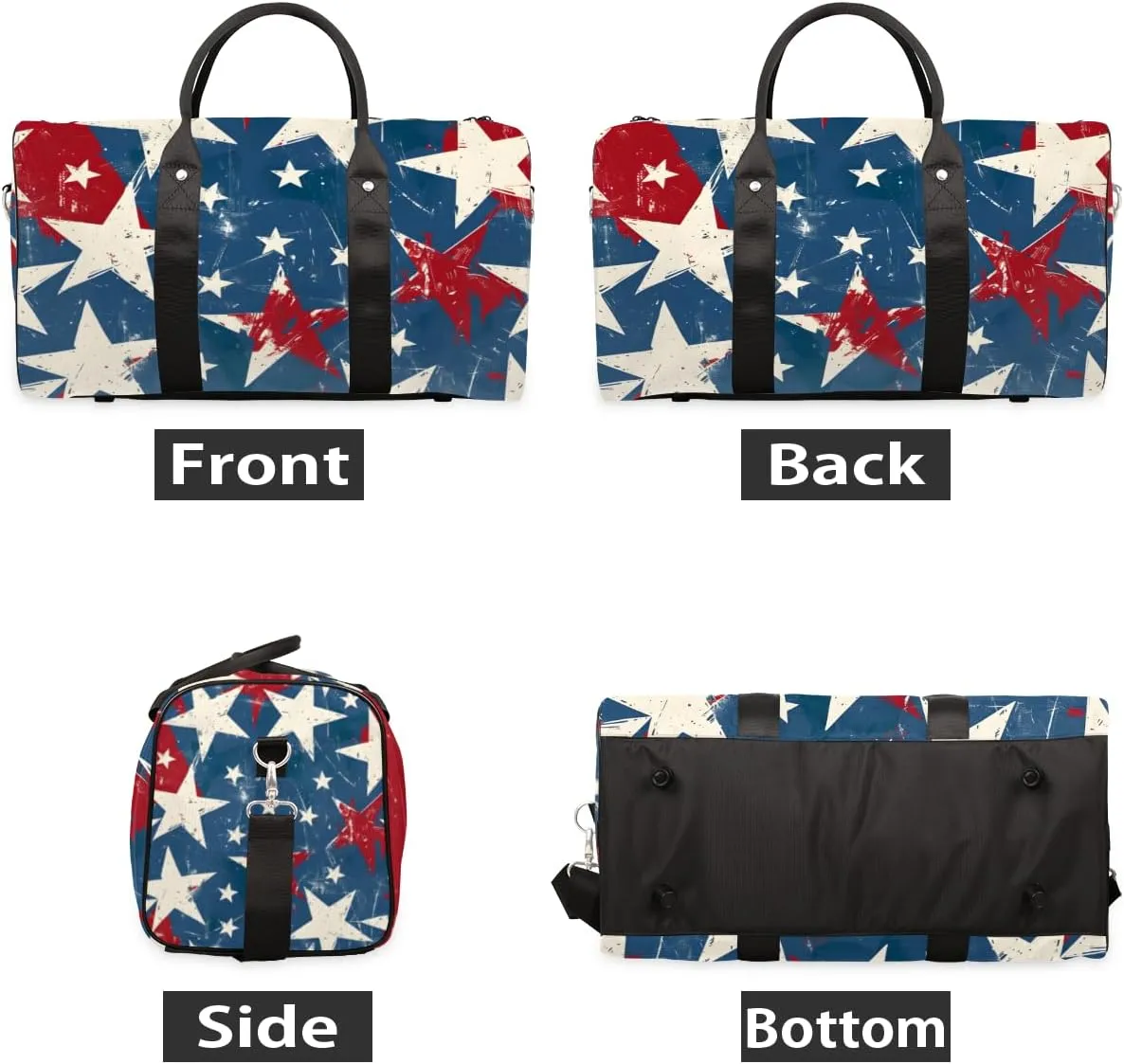 American Memorialize Travel Duffle Bag for Women Men Gym Duffel Foldable Bag Waterproof Weekender 4th of July Duffle Tote