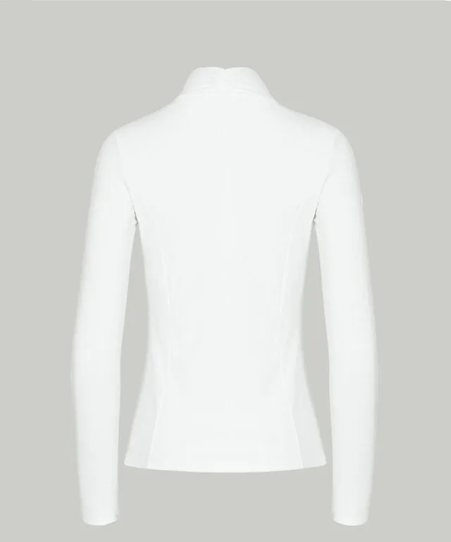 Anell Golf Soft Shawl Collar Top - White