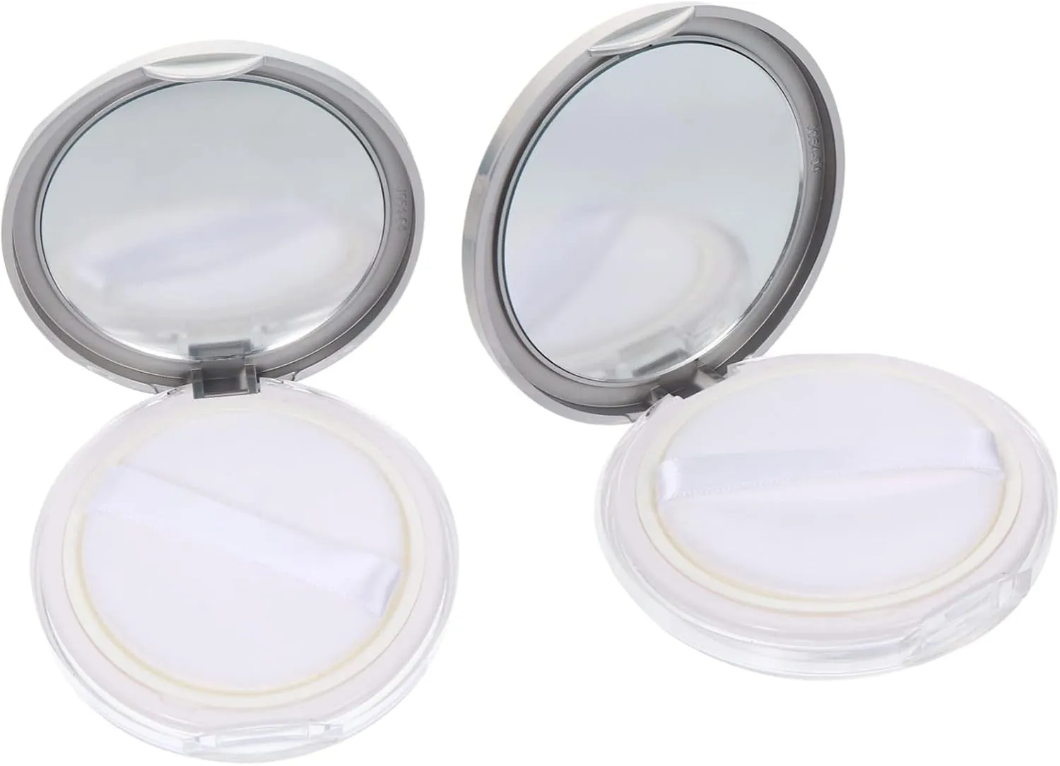 Angoily 2sets Portable Loose Powder Box with Mirror Airtight Lid DIY Makeup Case Foundation Blusher 2pcs*2