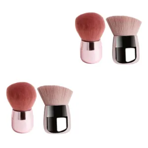 Angoily 4pcs Portable Mushroom Design Makeup Brushes Multi-functional Blusher Powder Brushes for Daily Professional Use Soft Cosmetics Precision Workmanship