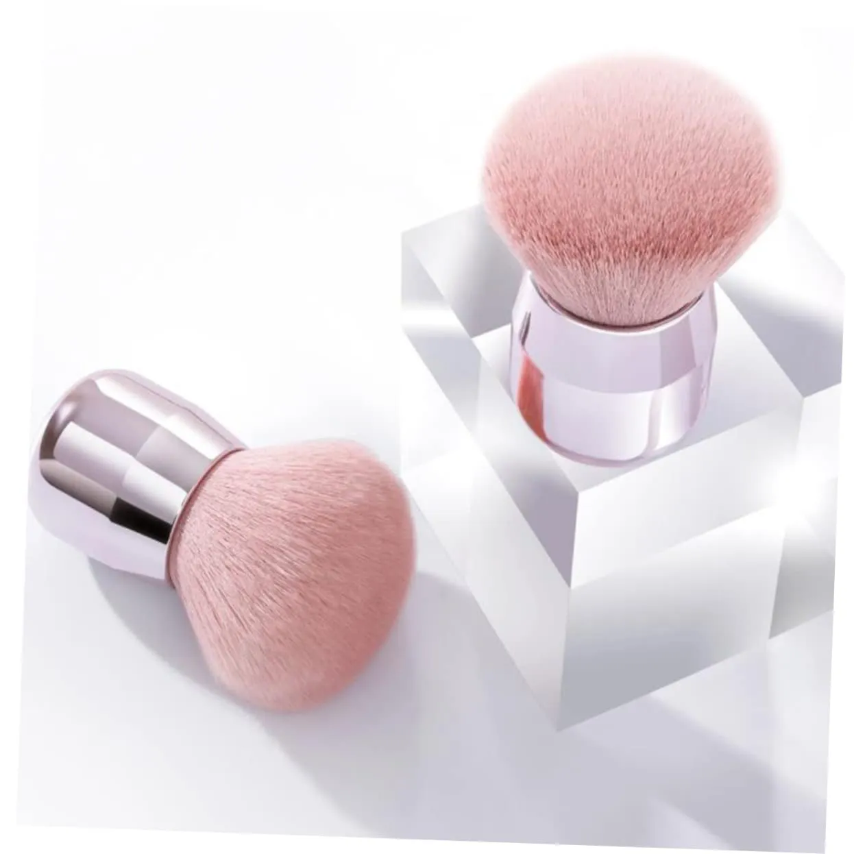 Angoily 4pcs Portable Mushroom Design Makeup Brushes Multi-functional Blusher Powder Brushes for Daily Professional Use Soft Cosmetics Precision Workmanship