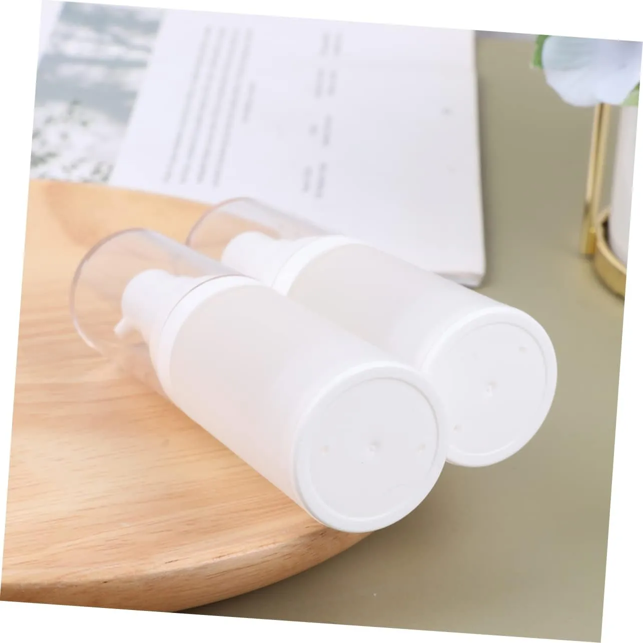Angoily Travel Size Emulsion Bottle Set 3 Pack of Pump Lotion Containers Vacuum Seal for Safe Storage Go