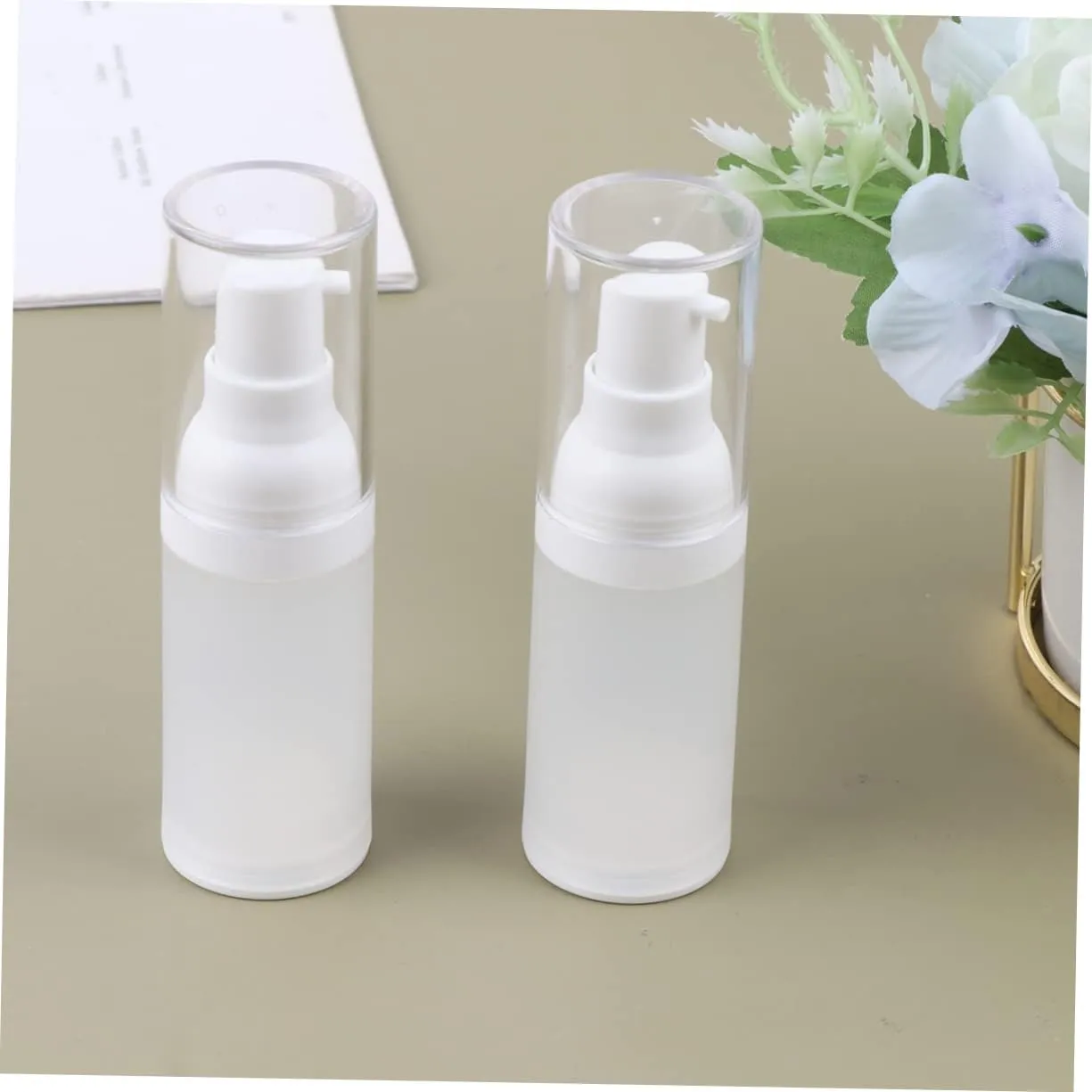 Angoily Travel Size Emulsion Bottle Set 3 Pack of Pump Lotion Containers Vacuum Seal for Safe Storage Go