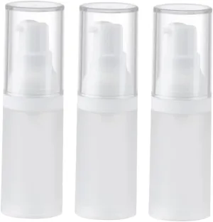 Angoily Travel Size Emulsion Bottle Set 3 Pack of Pump Lotion Containers Vacuum Seal for Safe Storage Go