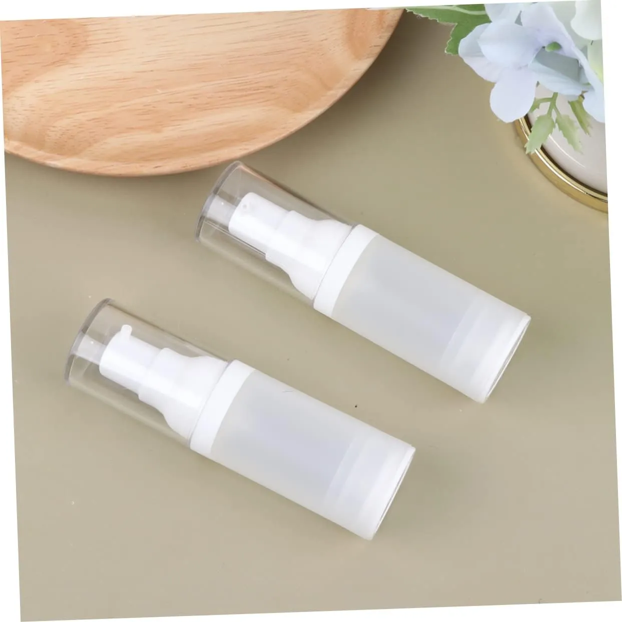 Angoily Travel Size Emulsion Bottle Set 3 Pack of Pump Lotion Containers Vacuum Seal for Safe Storage Go