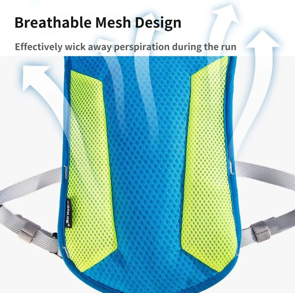 AONIJIE 5.5L Running Hydration Vest Pack with 6 Safety Pockets Adjustable & Lightweight Hydration Backpack for Marathon Race Hiking Cycling