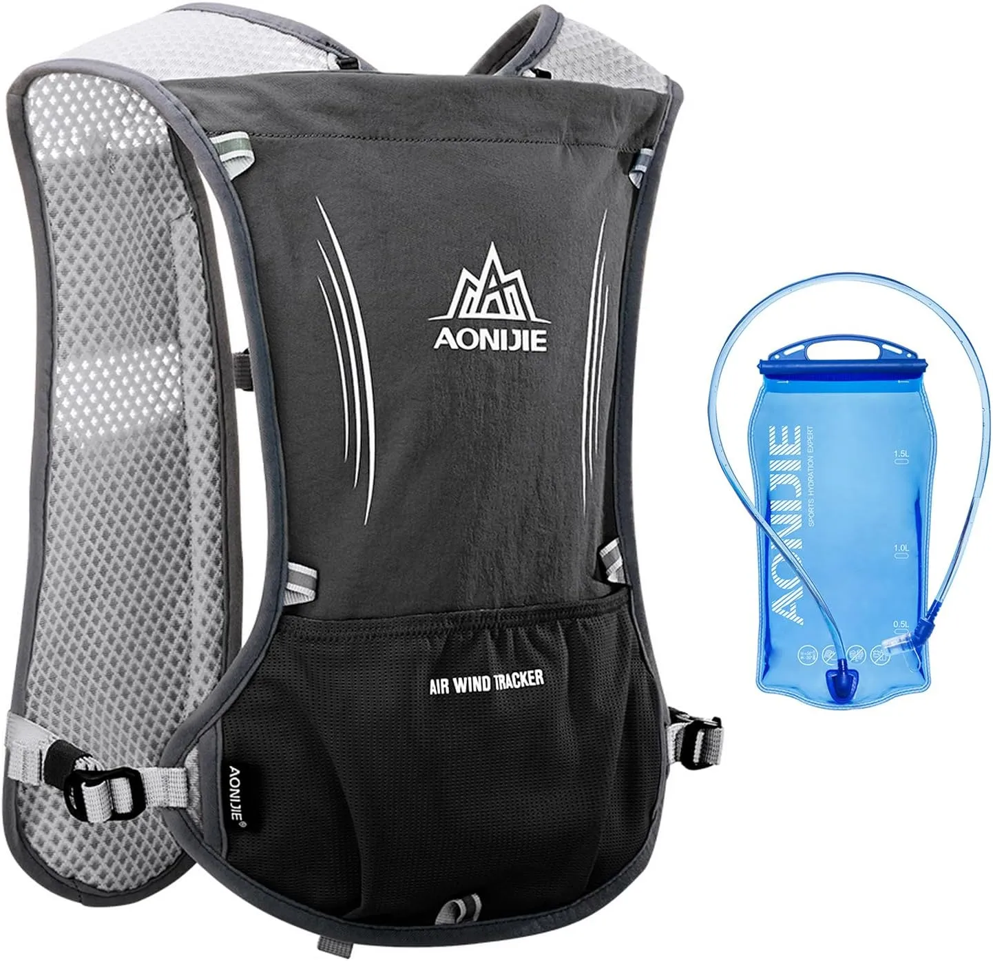 AONIJIE Hydration Backpack Running Vest, 5L Capacity, Multi-Pocket Design, Breathable and Lightweight, Pack for Outdoor Sports - Running, Cycling, Climbing and Hiking