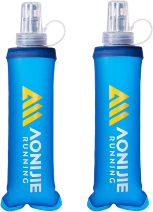 AONIJIE Soft Flasks, TPU Collapsible Foldable Water Bottles for Hydration Pack Running Cycling 2 Pack (250ml pack of 2)