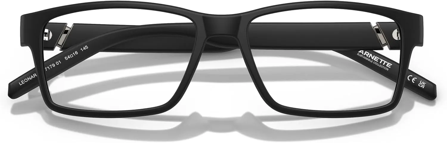 ARNETTE Men's An7179 Leonardo Rectangular Prescription Eyewear Frames