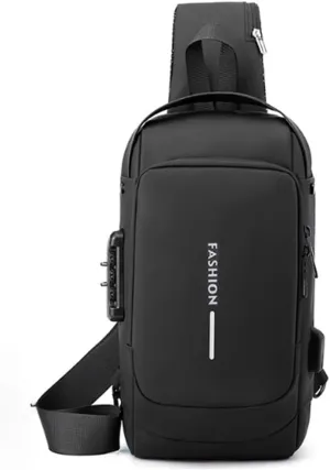 Auricz Sling Bag, New Carbon Fiber Streamline Anti Theft Sling Bag, Shoulder Backpack Crossbody Chest, Waterproof