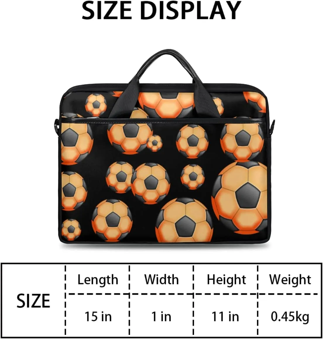 Autumn Fall Leaves Laptop Shoulder Messenger Bag Waterproof Laptop Briefcase Handle Padded Strap