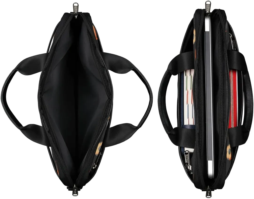 Autumn Fall Leaves Laptop Shoulder Messenger Bag Waterproof Laptop Briefcase Handle Padded Strap