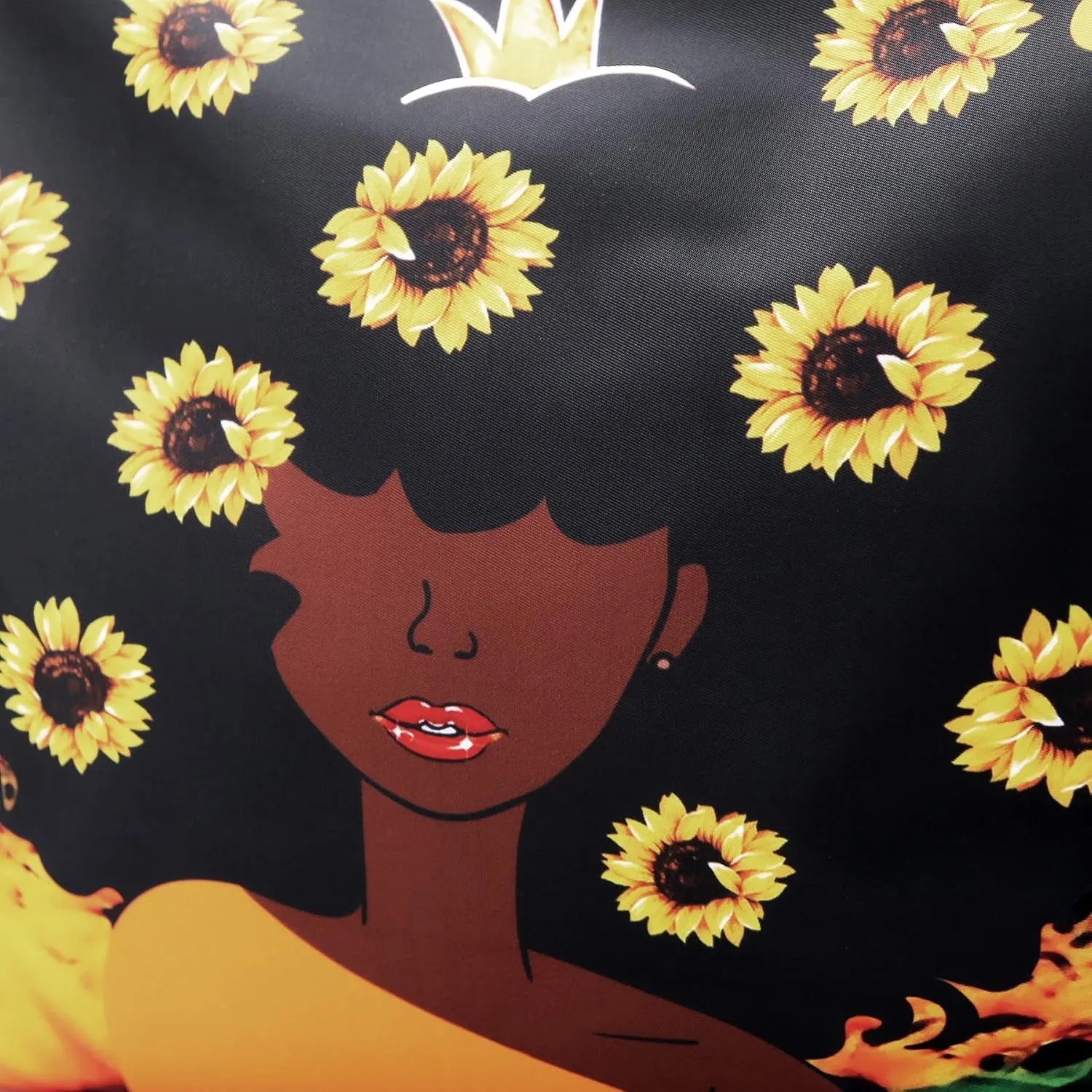 AZPSRT Tote Bag for Women African American Shoulder Handbag Large Capacity Work Fit 15.4 Inch/17.7inch