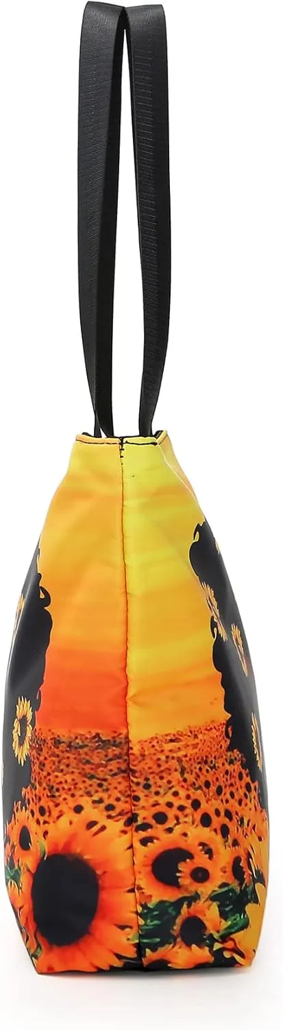 AZPSRT Tote Bag for Women African American Shoulder Handbag Large Capacity Work Fit 15.4 Inch/17.7inch