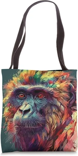 Baboon Colorful Illustration Tote Bag
