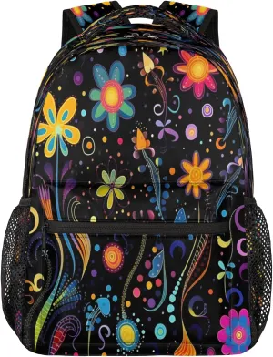 Backpack for Women Men, Waterproof Aztec Print Casual Back Packs, Lightweight Vintage Bohemian Daypack Bags for Travel Camping Work