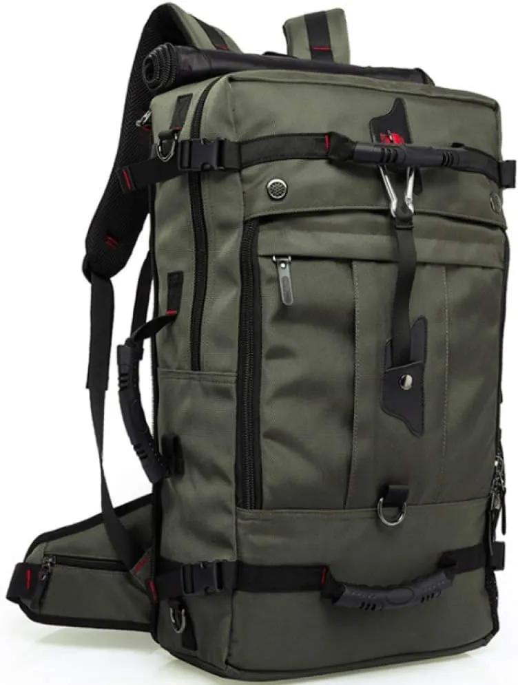 Backpack, male backpack, outdoor travel sports backpack, oversized mountaineering bag,Men， 50L, 57×33×18cm