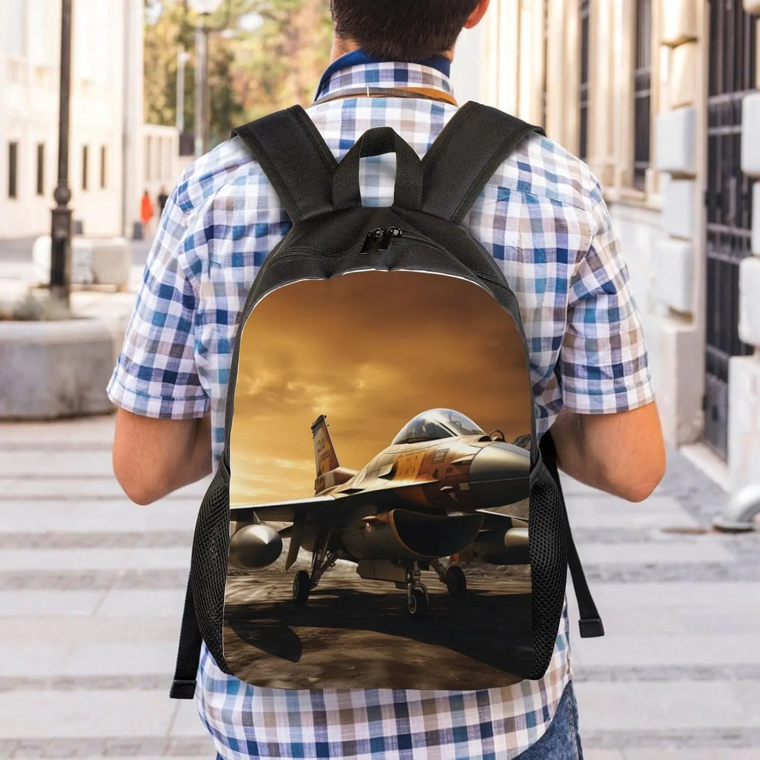 Backpack Travel Laptop Backpack For Men Women Falcon Fighter Casual Daypack Adjustable Lightweight Computer Bag