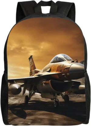 Backpack Travel Laptop Backpack For Men Women Falcon Fighter Casual Daypack Adjustable Lightweight Computer Bag
