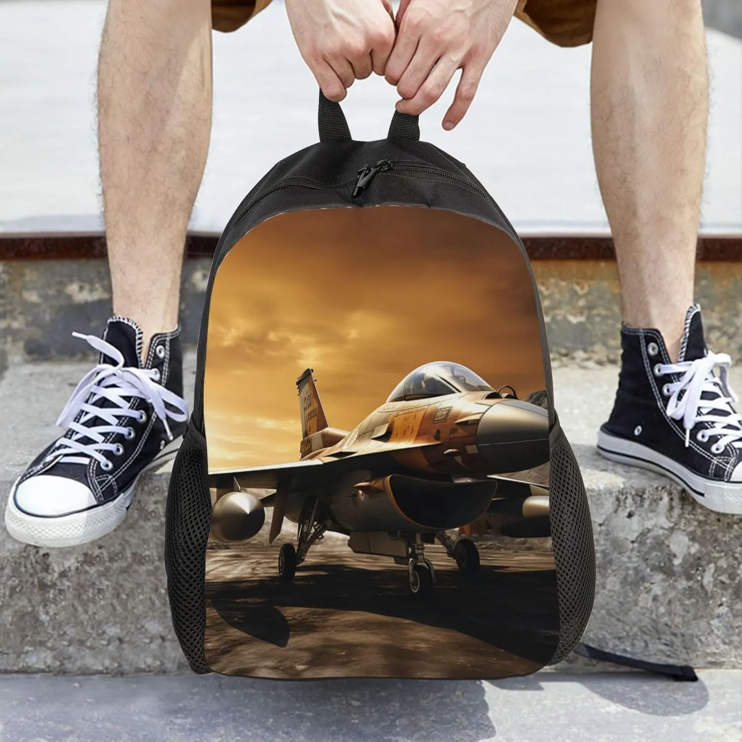 Backpack Travel Laptop Backpack For Men Women Falcon Fighter Casual Daypack Adjustable Lightweight Computer Bag