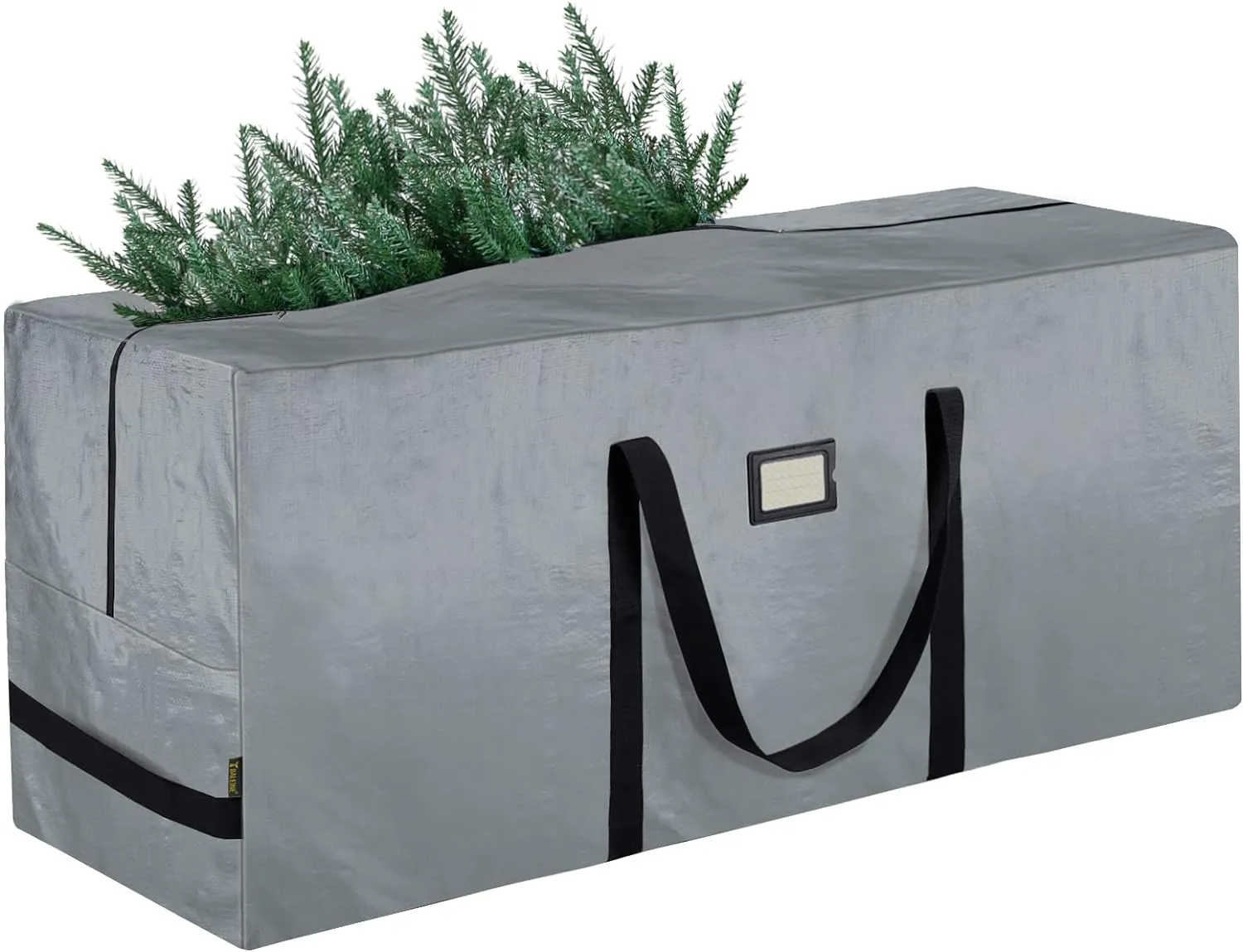 BALEINE 9 ft Christmas Tree Storage Bag, Heavy Duty Extra Large Artificial Christmas Tree Bag with Reinforced Handles and Dual Zippers Wide Opening (Gray, 9 ft)