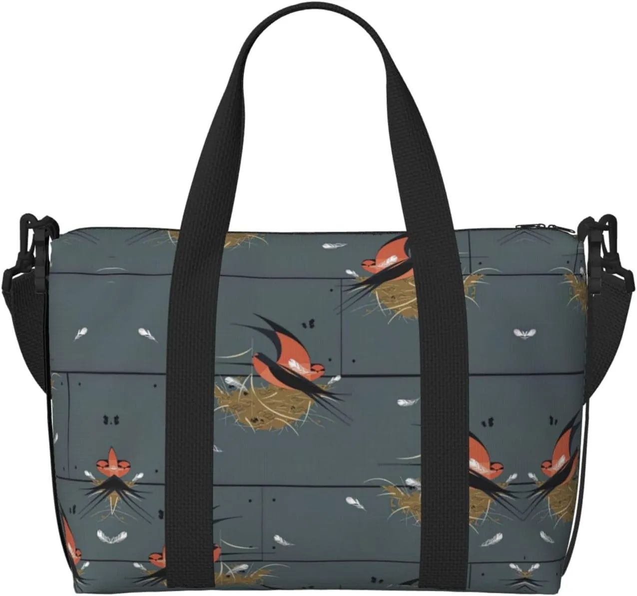 Barn Swallow In Graphite Print Hand Travel Bag,Gym Bag,Weekend Travel Overnight Bag,Tote Bag Sports Bag For Women Men