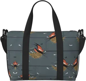 Barn Swallow In Graphite Print Hand Travel Bag,Gym Bag,Weekend Travel Overnight Bag,Tote Bag Sports Bag For Women Men