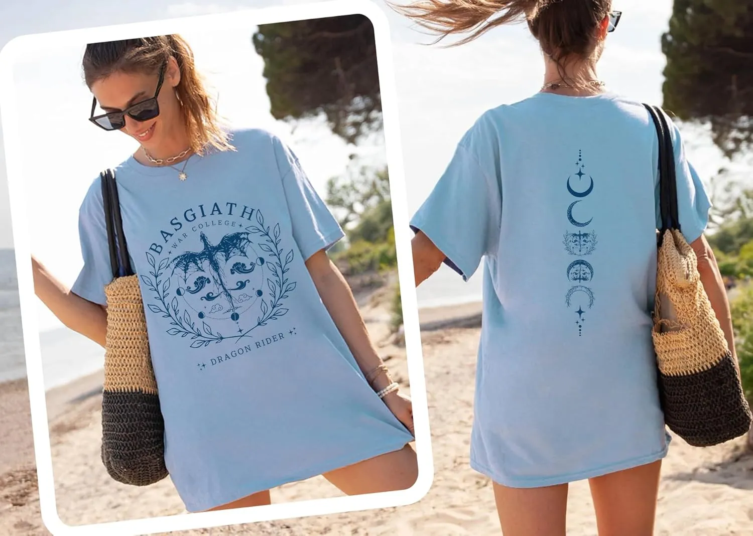 Basgiath War College Shirt - Fourth Wing Book Dragon Rider Rebecca 2 Sided T-Shirt