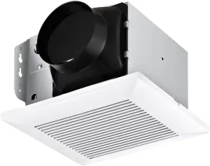 Bathroom Fan 110 CFM Very Quiet with Matel Housing, Ceiling Mount Exhaust Ventilation Fan Large Air-flow Capacity, Energy-Saving Household Bath Vent Extractor, White Plastic Grille