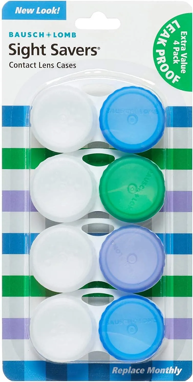 Bausch & Lomb Sight Savers Contact Lens Cases, 4 Count