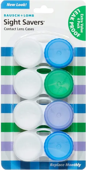 Bausch & Lomb Sight Savers Contact Lens Cases, 4 Count