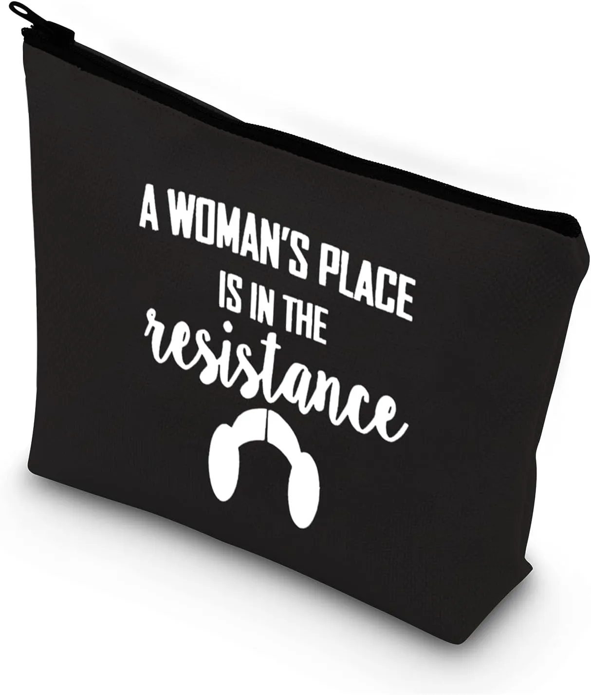 BDPWSS A Woman's Place Is In The Resistance Makeup Bag For Women Girl Power Gift Feminist Zipper Pouch (place in resistance bl)