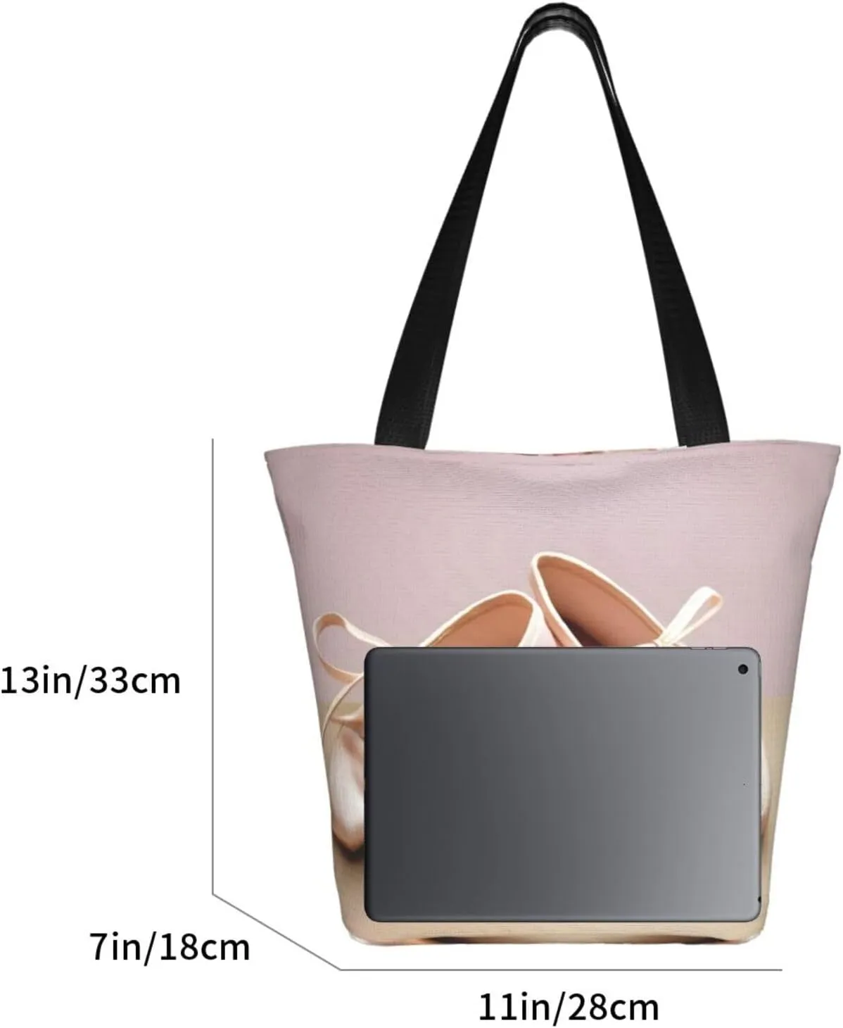 Beach Scene With Chairs Print Shoulder Tote Bag Women'S Large Size Handbag Casual Tote Shopping Bag For Women