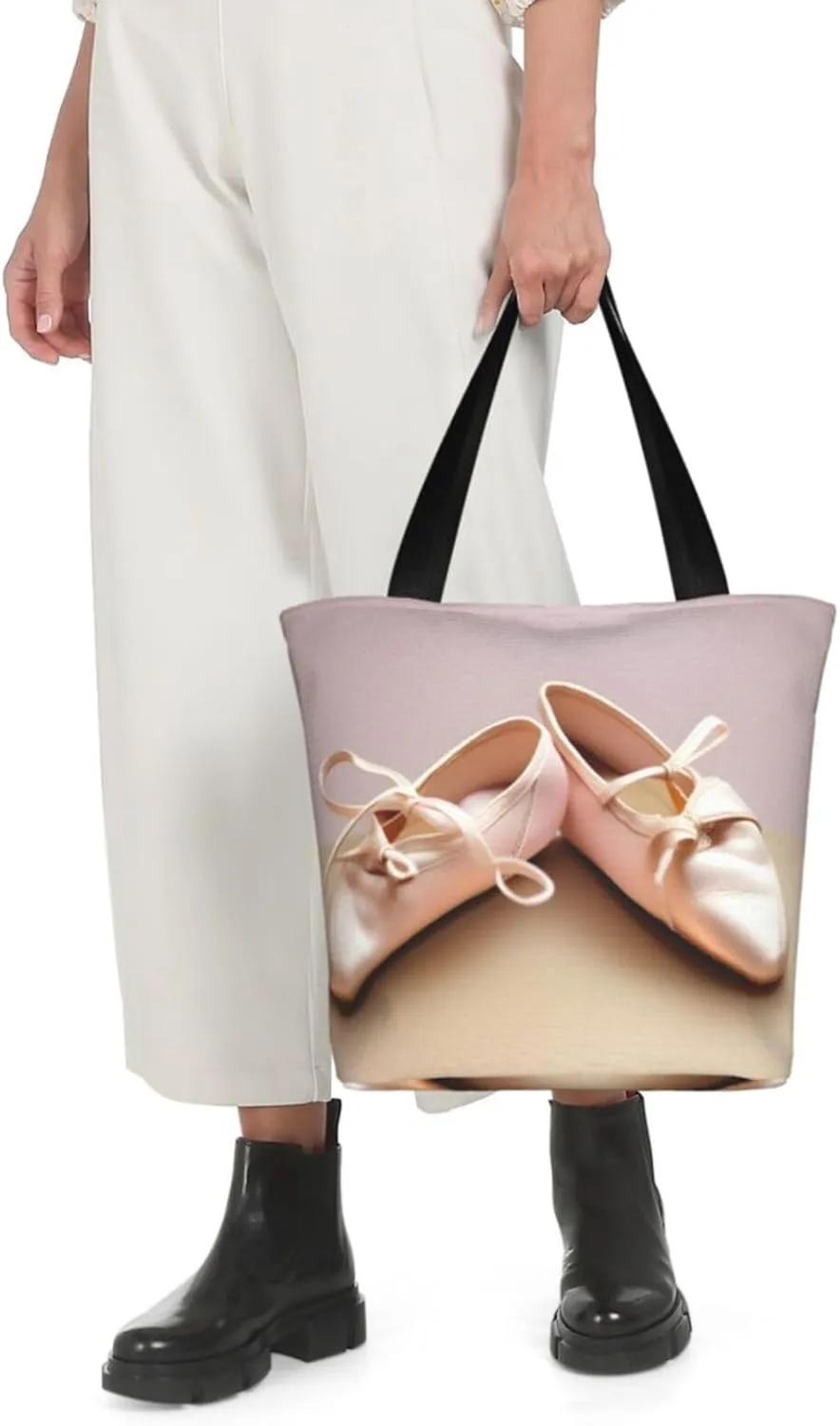 Beach Scene With Chairs Print Shoulder Tote Bag Women'S Large Size Handbag Casual Tote Shopping Bag For Women