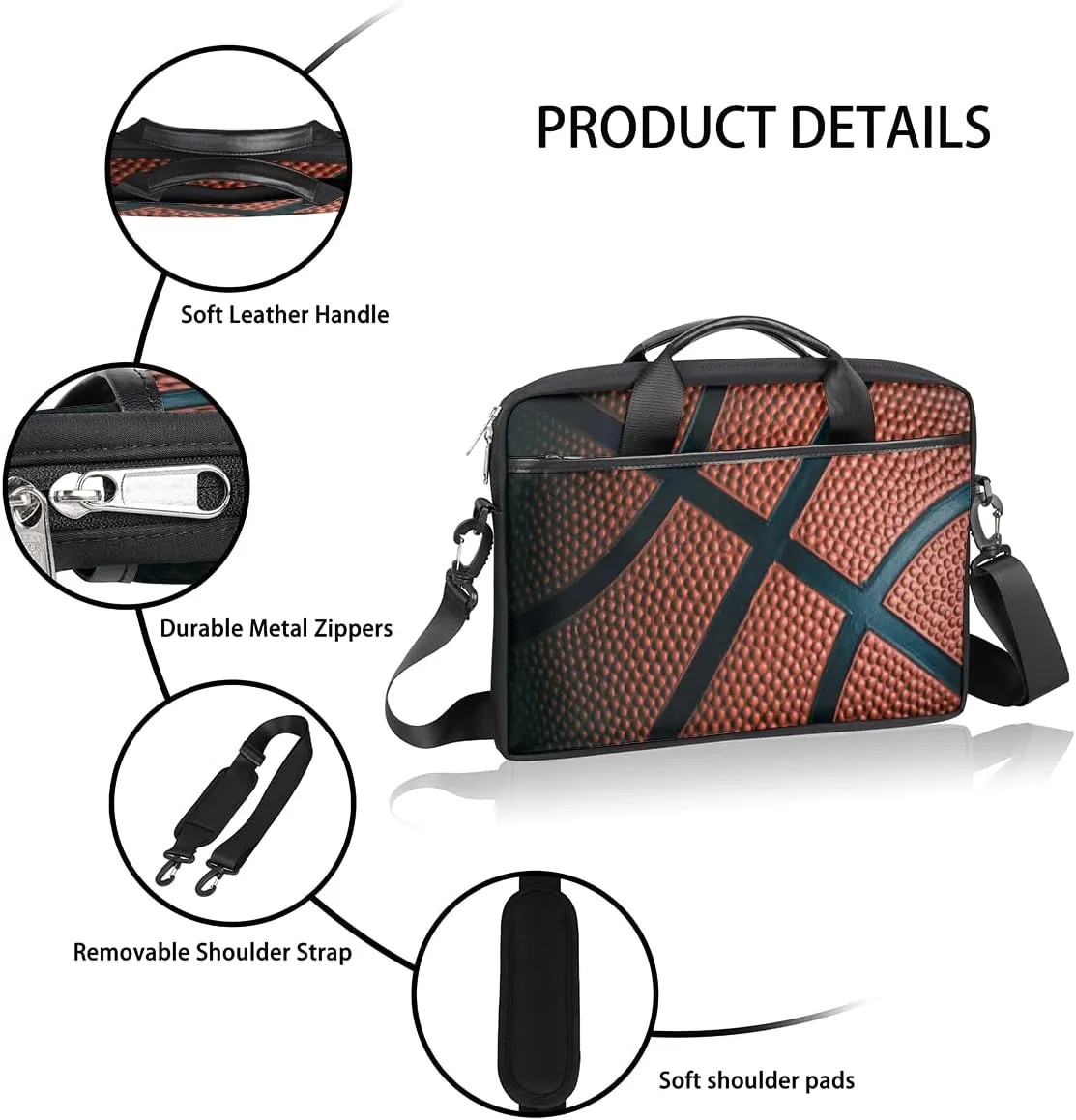 Beautiful Peacock Tail Watercolor Laptop Shoulder Messenger Bag Waterproof Laptop Briefcase with Handle Padded Strap